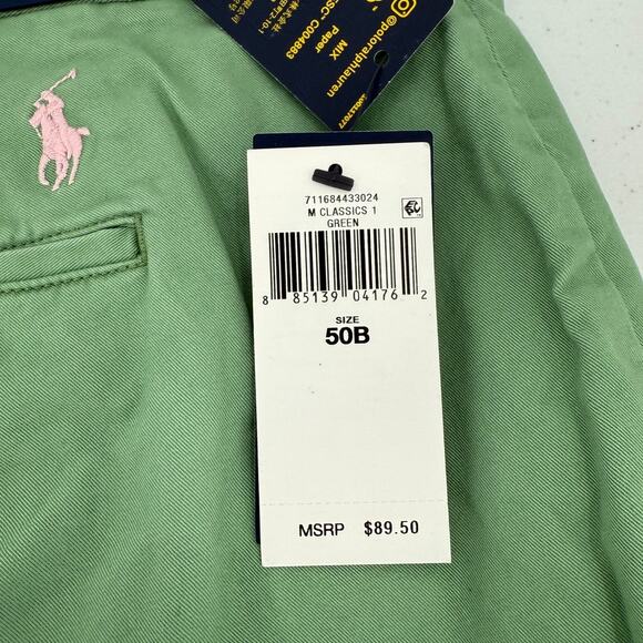 NWT Polo Ralph Lauren Stretch Classic Fit 9" Chino Shorts, Green, Big & Tall 50B - Picture 5 of 13